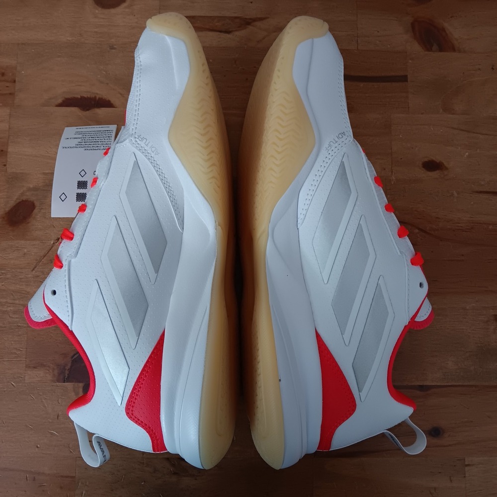 Adidas AvaFlash Tennis Shoes Womens 8 White Orange NEW IH0511 Sneakers - Picture 6 of 8